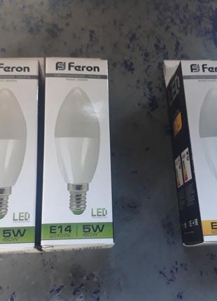 LED лампа Свеча 5w FERON LB-97 220v E14 4000K 400Lm
