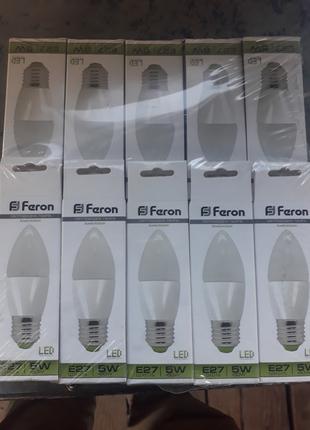 LED лампа Свеча 5w FERON LB-97 220v E27 4000К 400Lm