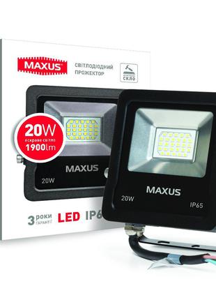 Светодиодный прожектор 20 ватт, LED 20w MAXUS 1-MFL-01-2050, 5...