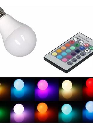 Світлодіодна лампа кольорова Lemanso LM734 E27 5W лампа RGB