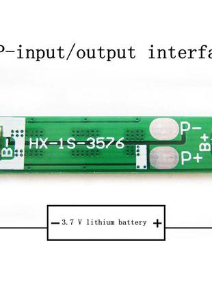 Контроллер заряда/разряда BMS 1S 15A 3.7V с защитой Li-ion 18650