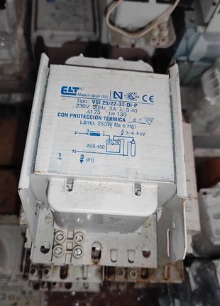 ELT VSI 25/22 -3T-D 250W 230V (SHP/MH) Дроссель 250 ватт для д...