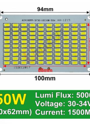 Светодиод 50 ватт под драйвер 30-40V 6000K Led 100шт. SMD LED ...