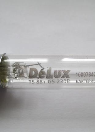 Ультрафіолетова лампа/ бактерицидна лампа кварцова Delux 8W T5/G5